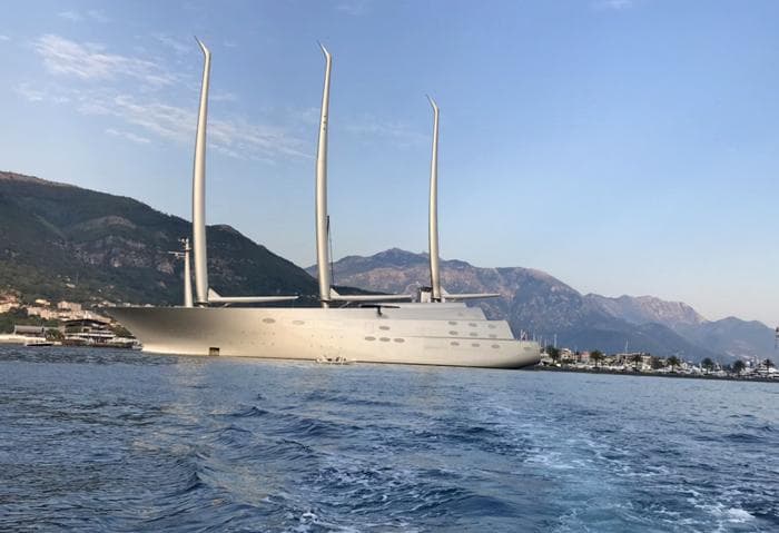 The Futuristic Yacht of a Russian Billionaire Visited Tivat