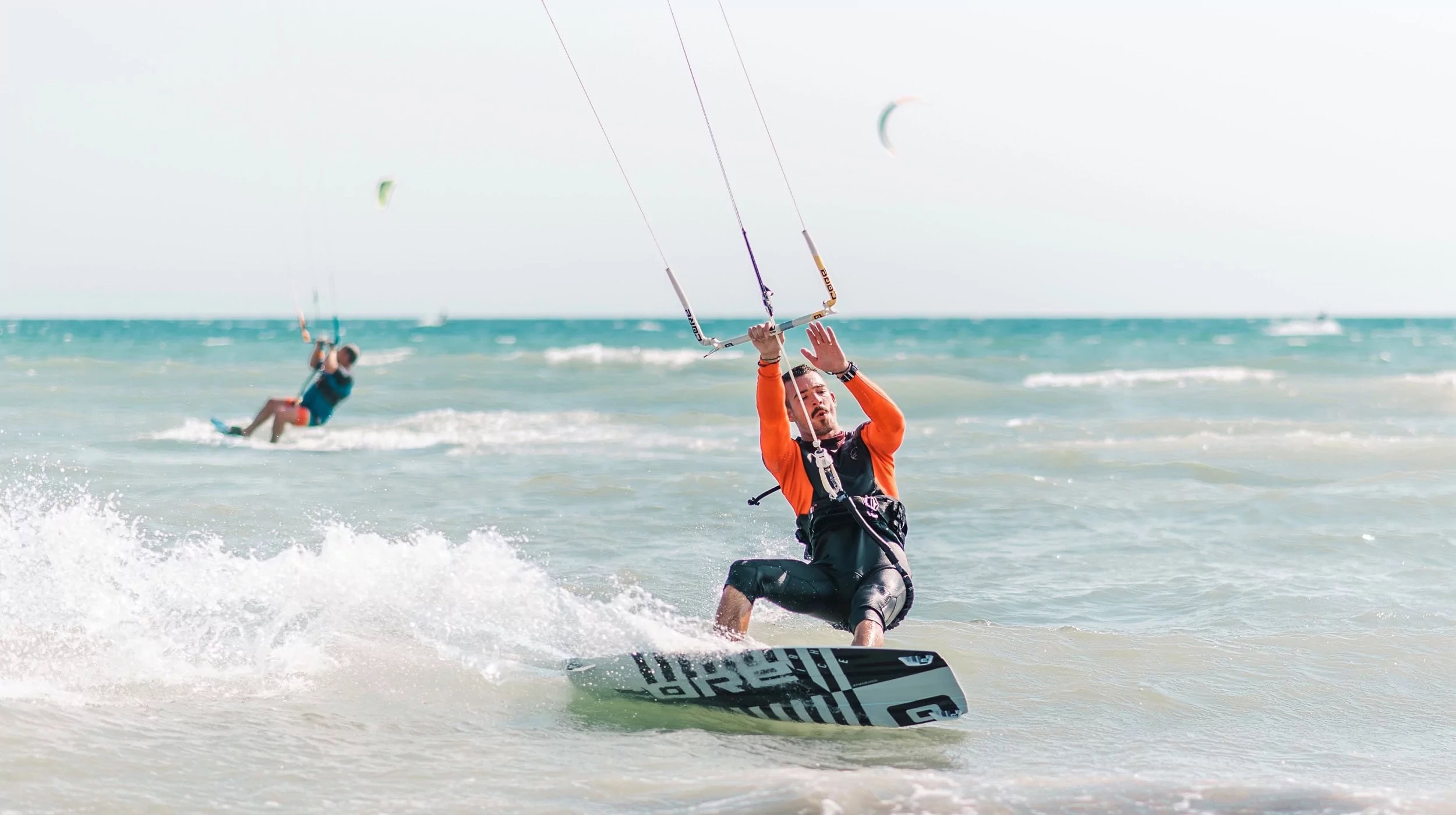 Velika Plaža, Montenegro. Water activities (Kitesurfing)