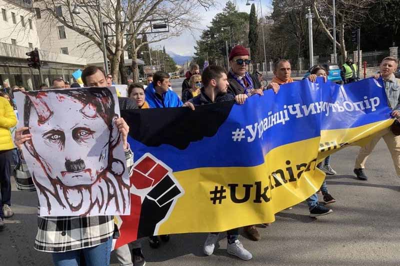 Rally in Podgorica in Support of Ukraine