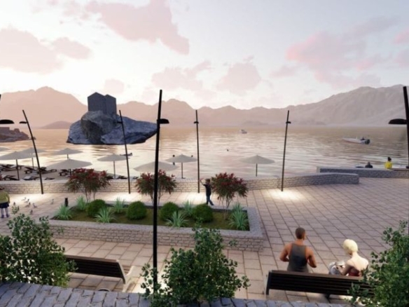 Concept of the new promenade in Pržno