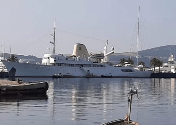Superyacht Christina O docked in Tivat
