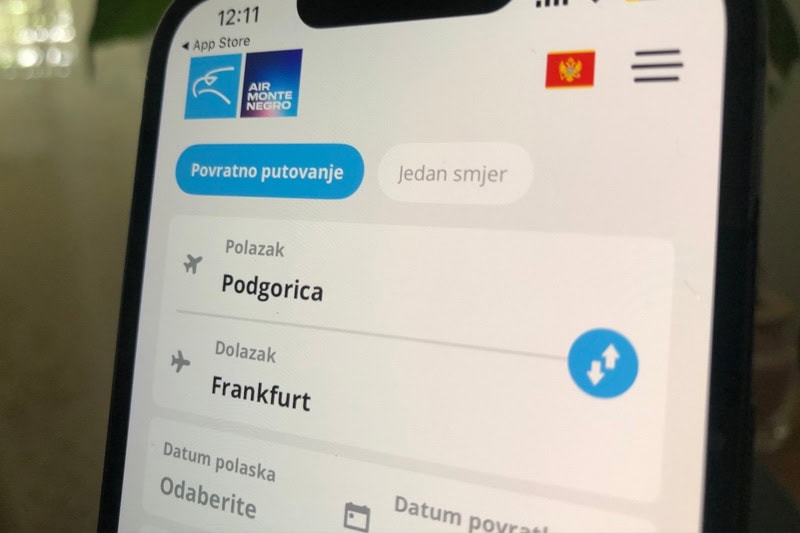 Air Montenegro Launches Mobile App: 1 Click to Buy a Ticket
