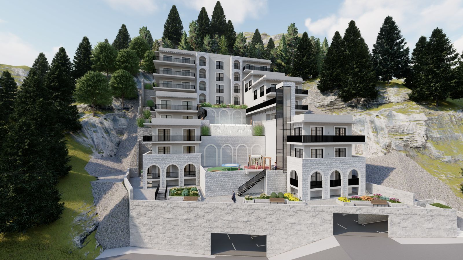 Exterior view — Residential complexes in Budva