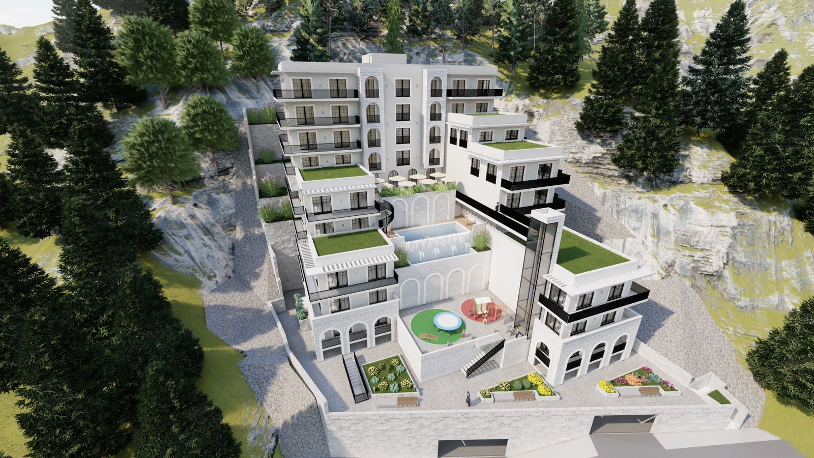 Exterior view — Residential complexes in Budva
