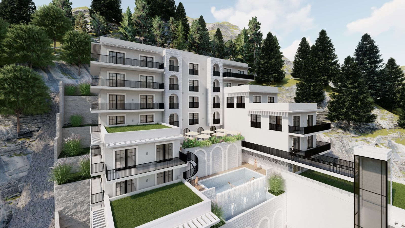 Exterior view — Residential complexes in Budva