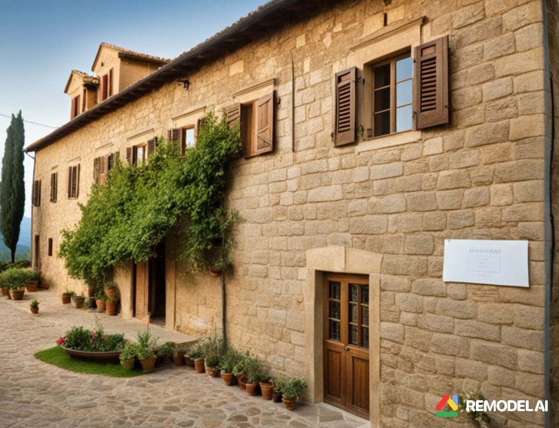 Traditional stone house in Kostanica, Montenegro: natural stone facade, wooden shutters, and a cozy courtyard.