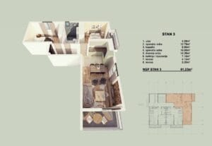 Apartments in Orahovac No. 2505