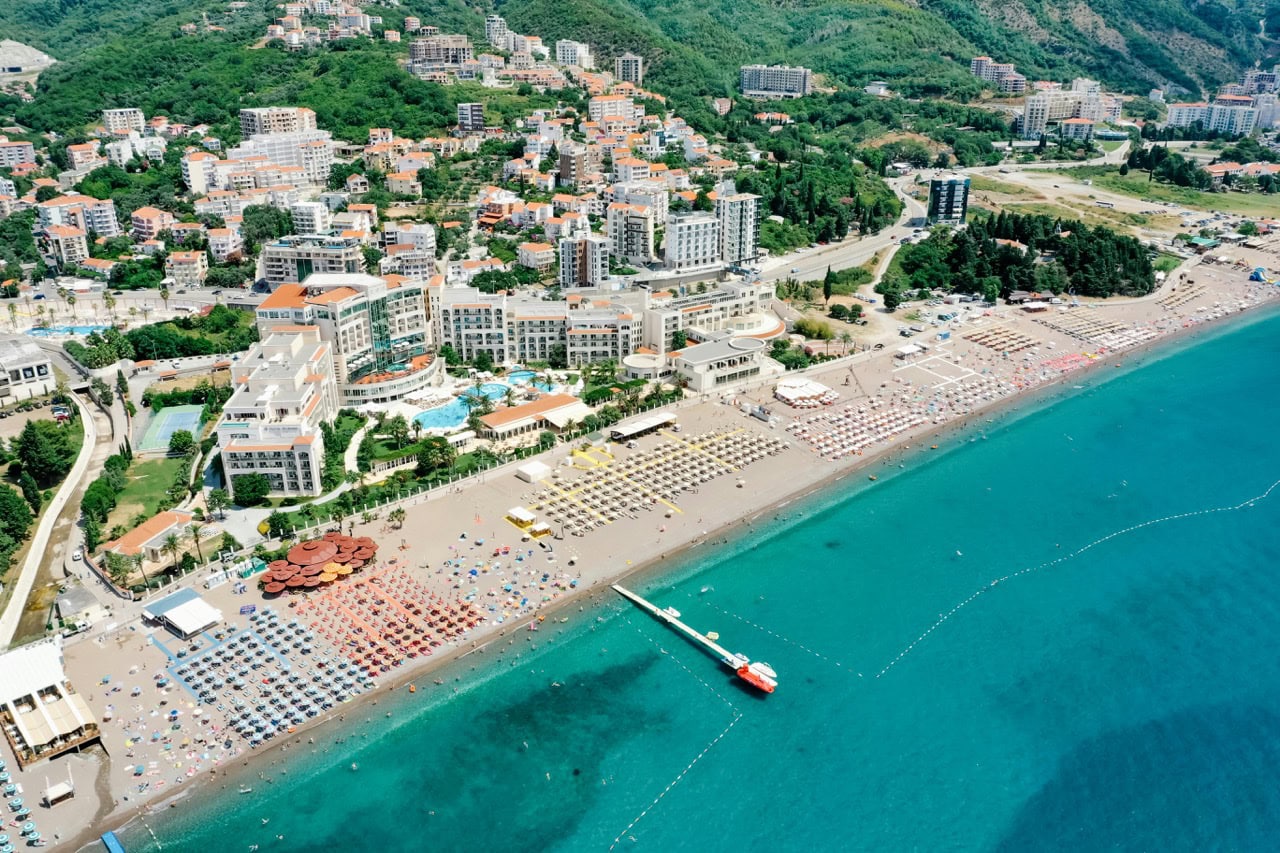Beaches of Montenegro: Bečići, Montenegro. Bečići and Rafailovići
