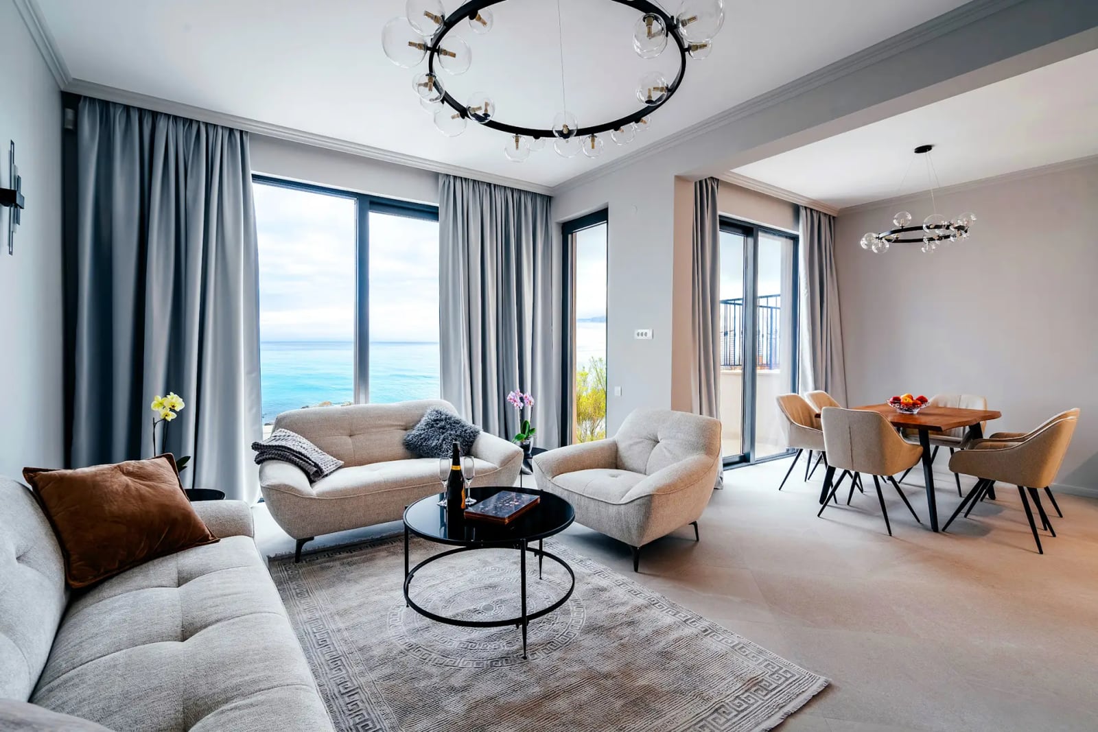 Living room — Villas in Reževići